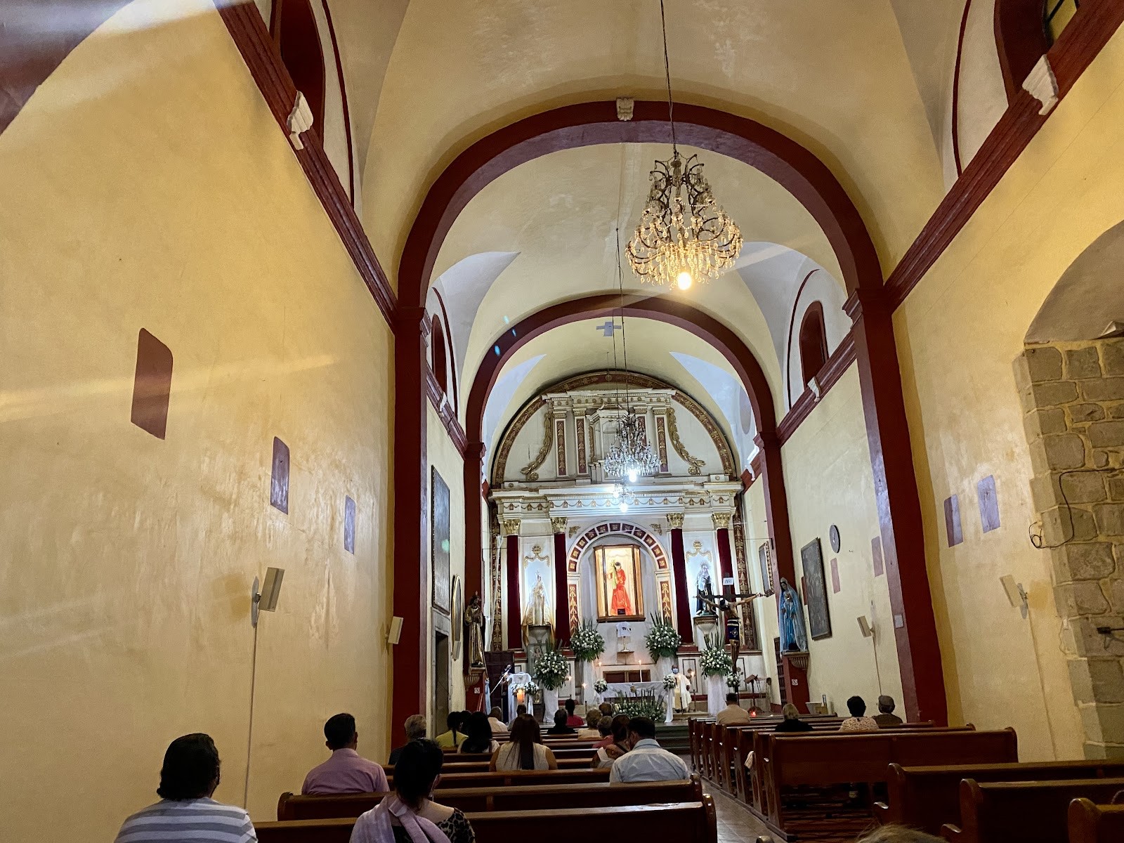 inside an Oaxacan church