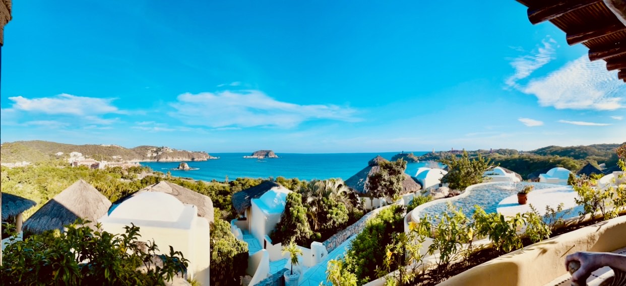 a resort above the bay