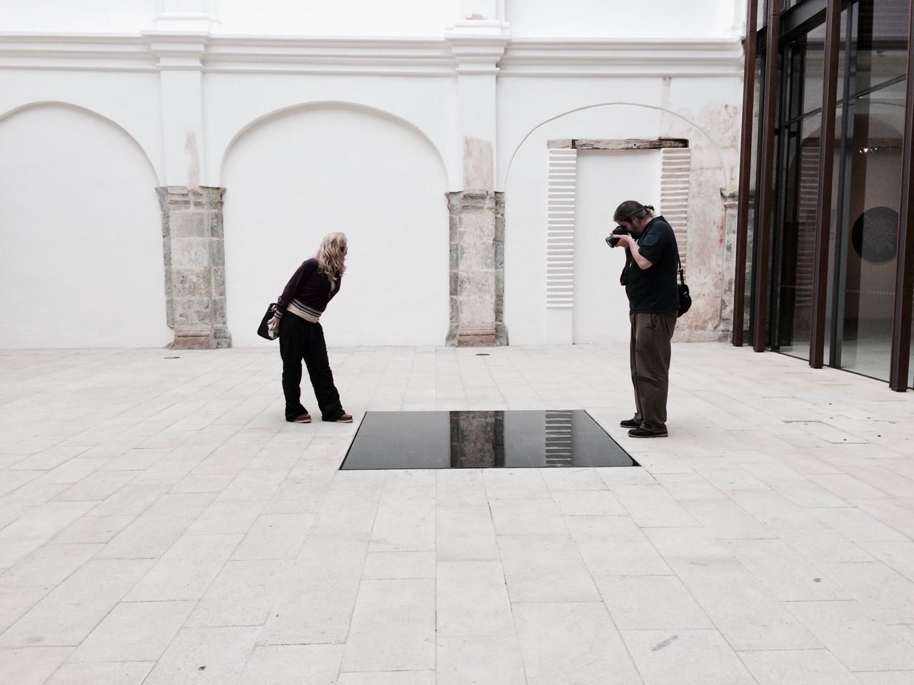 a shoot in the gallery space