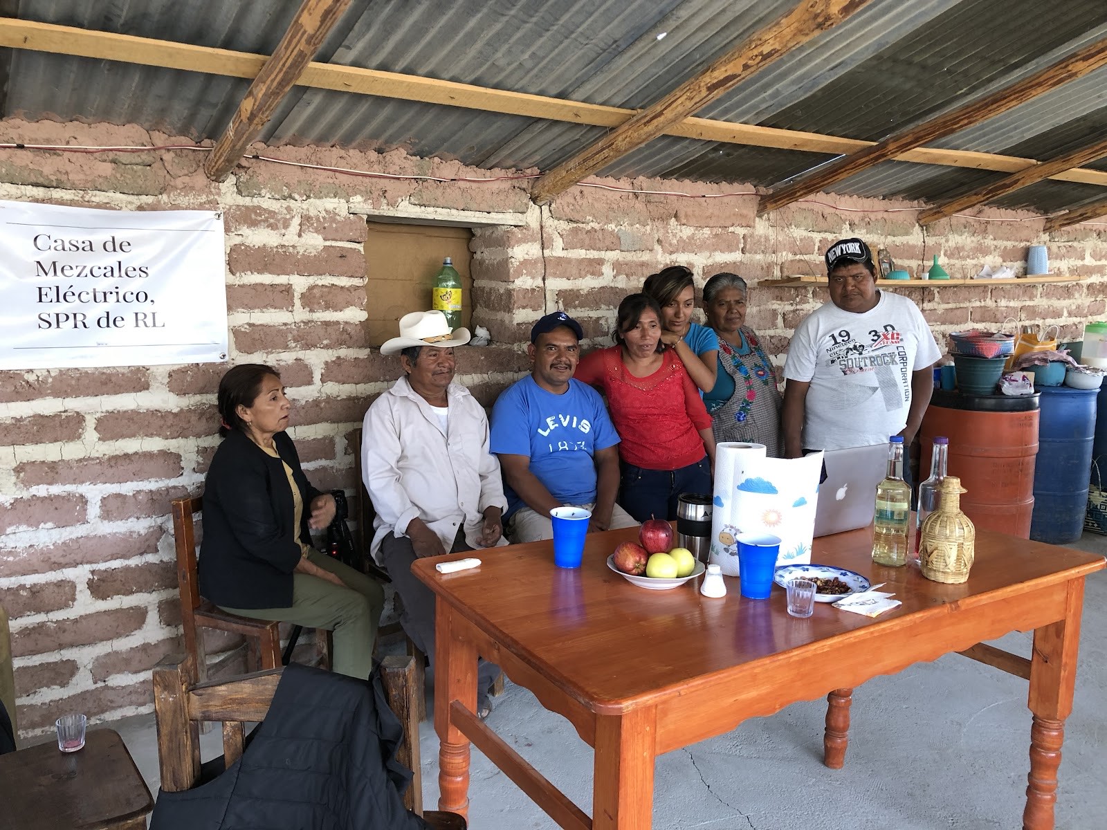mezcalero family gathered at palenque