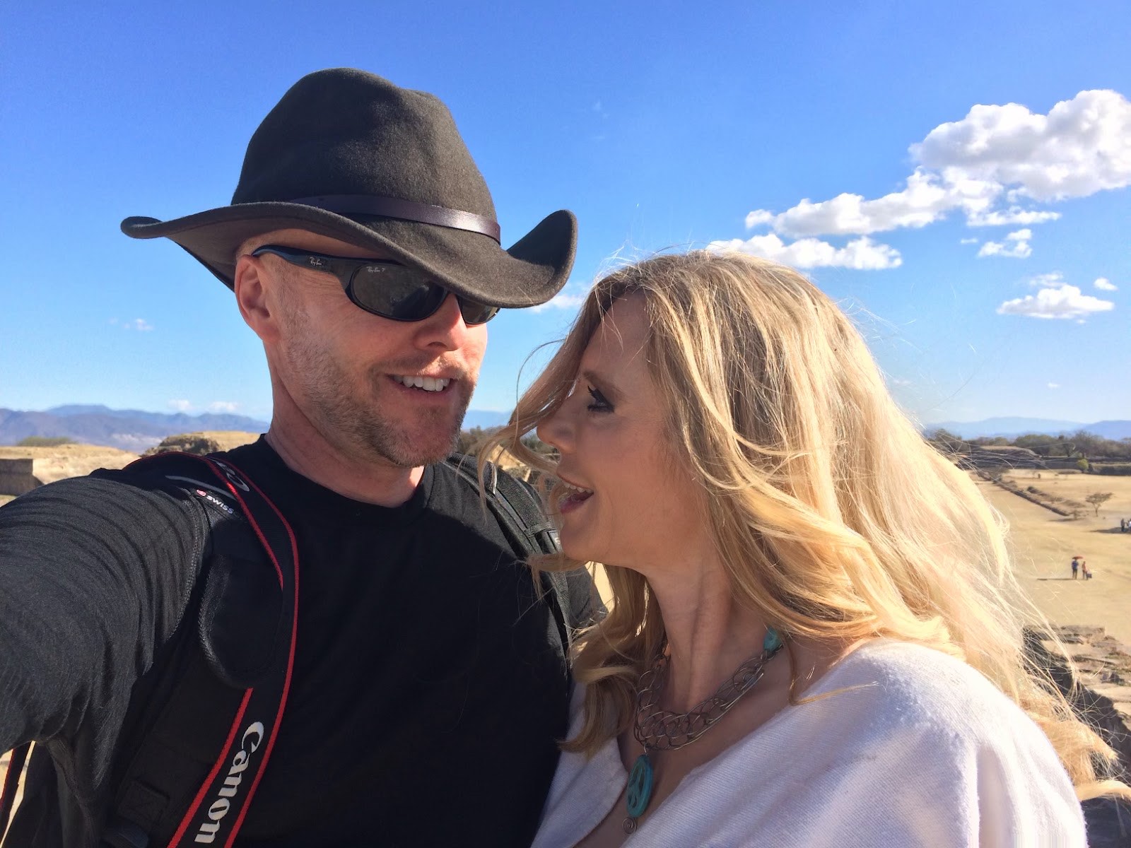 a couple at Monte Albán